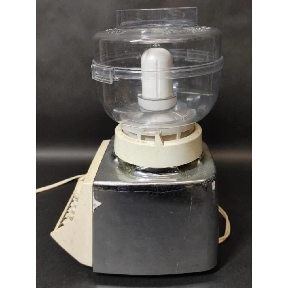Osterizer Galaxie Pulse-Matic Dual Range 16 Food Processor Chrome RARE VTG WORKS